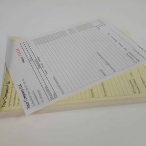 2 part Carbonless ncr invoice book