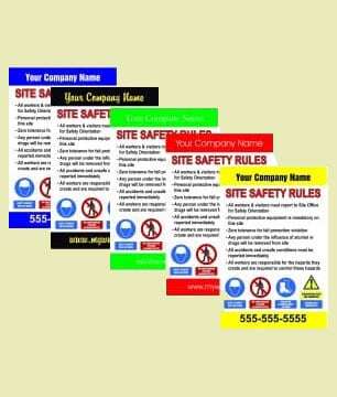 construction site safety rules sign